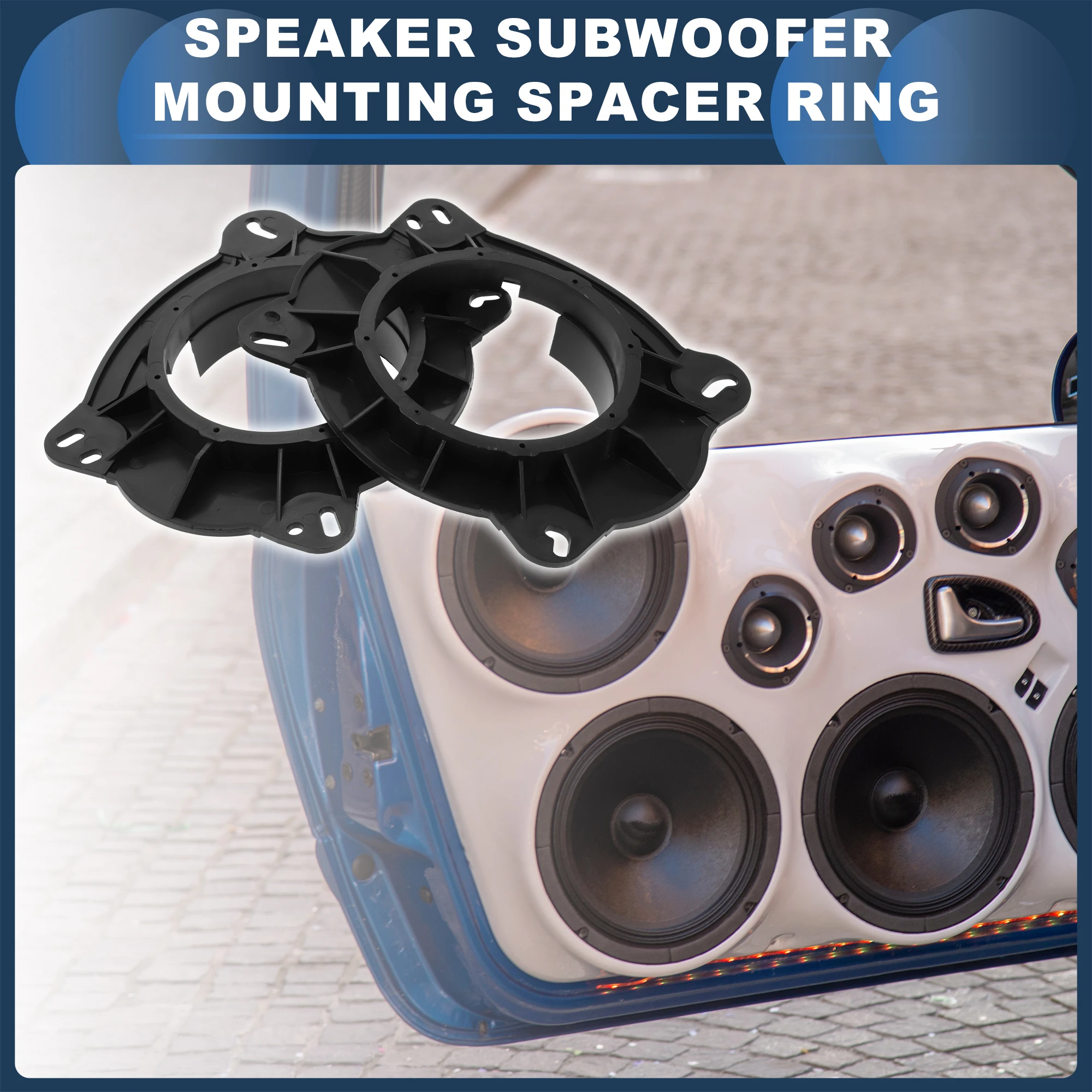 

UXCELL Speaker Spacer Ring Tweeter Speaker Spacer Adaptor for Toyota 6x9" To 6.5" 2 Pcs