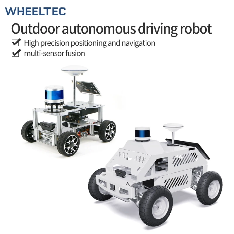WHEELTEC R550 PLUS Robot de conducción autónoma para exteriores automático, sistema de conducción autónomo Autoware, fusión multi-sensor