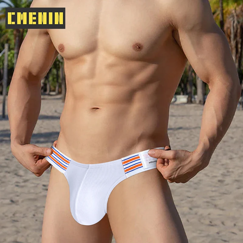 

1 шт., хлопковое мужское нижнее белье, сексуальные трусы с высоким вырезом для геев, мужские трусы, дышащие мужские трусы с большой промежностью, спортивные трусы Sissy