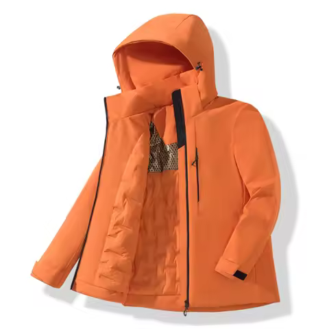 JNLN Unisex Waterproof Fleece Jackets Winter Windproof Thermal Windbreaker Men Women Hiking Camping Skiing Climbing Raincoat