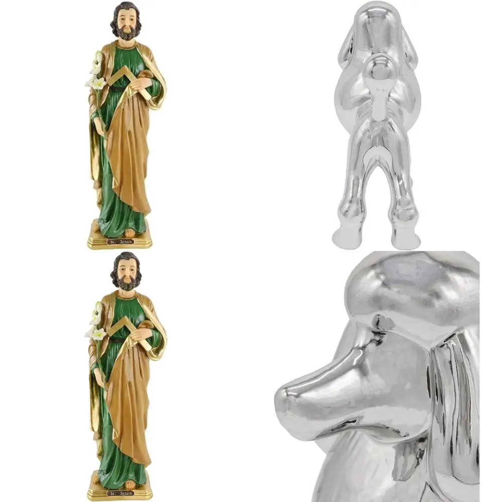 

Sculpted Worker Saint Joseph Statue - 16 Inch Tall, Handcrafted Religious Art for Home Blessings