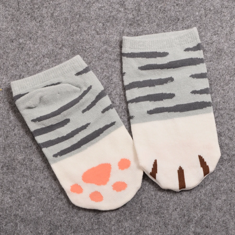 Cute Cats Paw Cartoon Short Socks Woman Girls Lovely Anime Neko Atsume Animal Ankle Socks