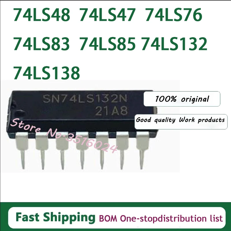 1PCS/lot  74LS48 74LS47 74LS76 74LS83 74LS85 74LS132 74LS138 SN74LS48N DIP-16 New original