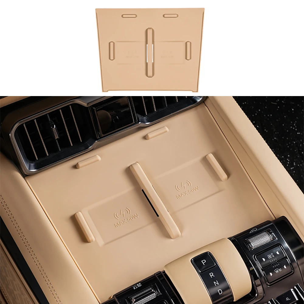 

Car Silicone Wireless Charging Pad For BYD Formula Leopard 8 2024 2025 Original Car Color Central Control Wireless Charging Pad