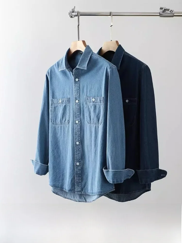 

Тяжелая хлопковая рабочая одежда Jaet, мужская винтажная джинсовая одежда с длинной талией, повседневная одежда, осеннее новое поступление