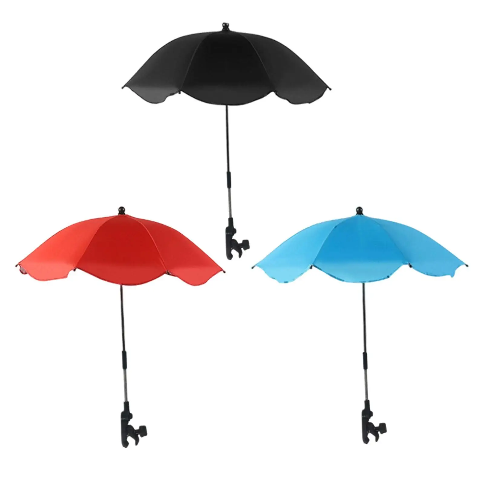 Stroller Umbrella Beach Chair Parasols with Clip Waterproof Tear Resistant for Vocation Fishing Camping Backyard