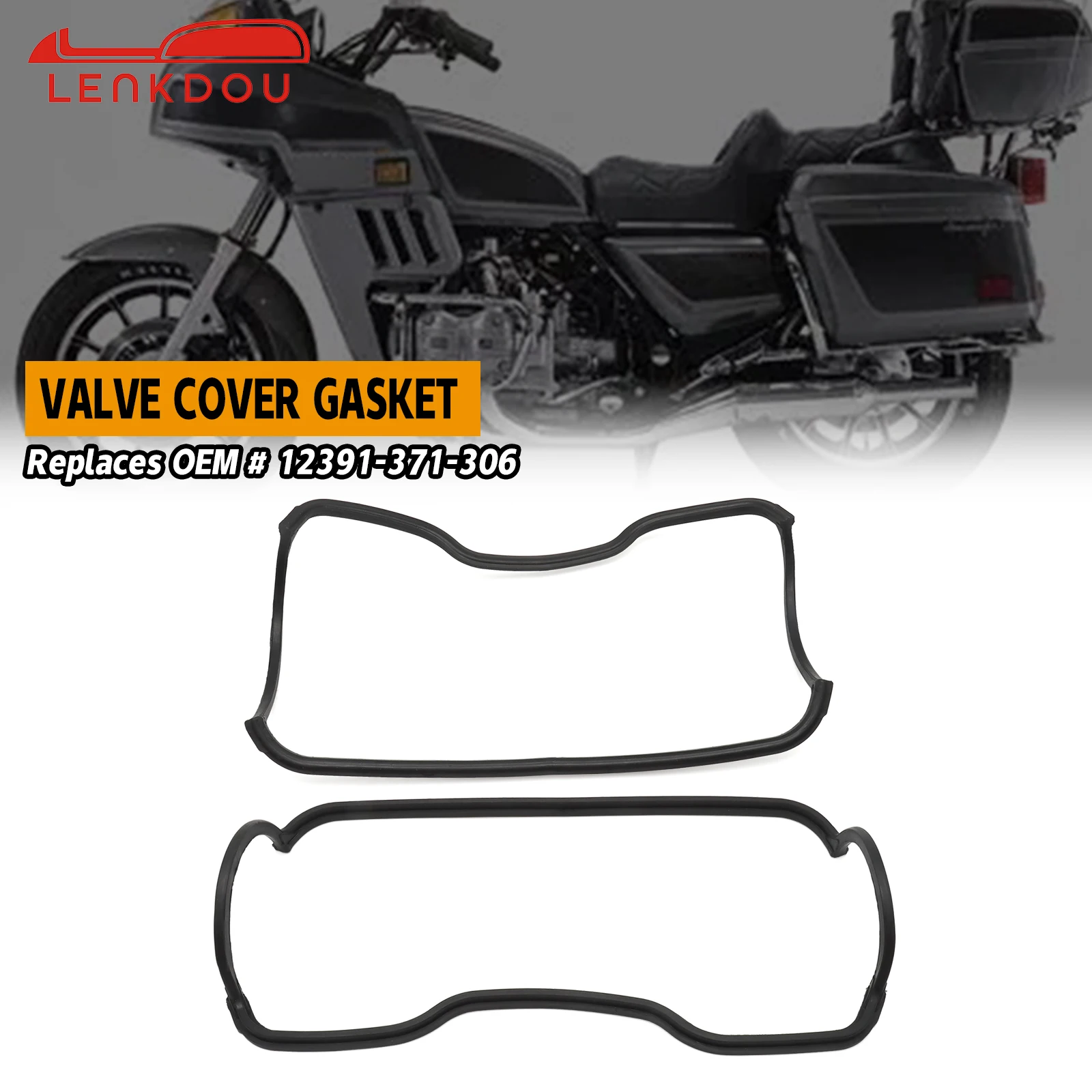2Pcs Motor Valve Cover Gasket For Honda GL1000 LTD GOLDWING GL1100 GOLD WING ASPENCADE INTERSTATE Replaces OEM # 12391-371-306