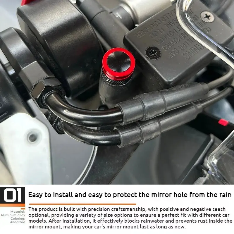 For YAMAHA FZ6N FZ6S FZ6 Fazer Motorcycle CNC Rearview Side Mirror Hole Cap Plug Accessories