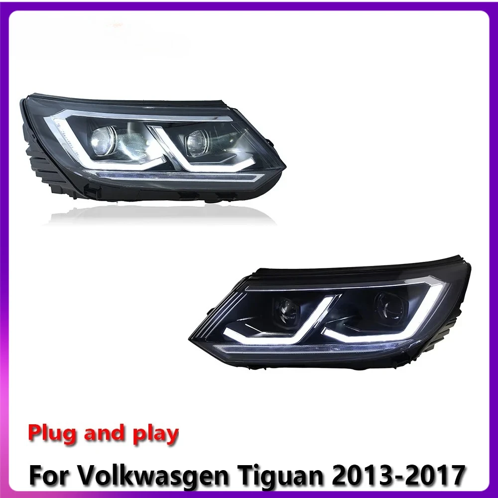 

Sewiyolin Car LED Lamp Headlight Assemblies For Volkswagen Tiguan 2013-2017 Fog DRL Brake Turn Signal Lamp Plug And Play