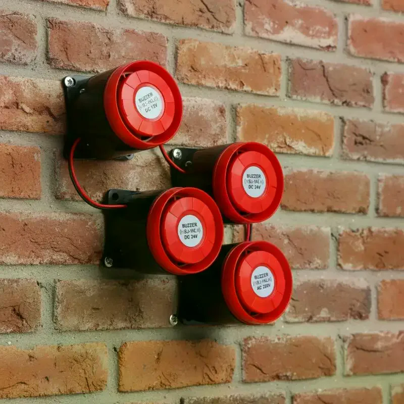 

Multi-Voltage (12V/24V/220V) High Decibel Security Alarm with Sound & Light - Waterproof Dustproof Anti-Theft Buzzer Horn