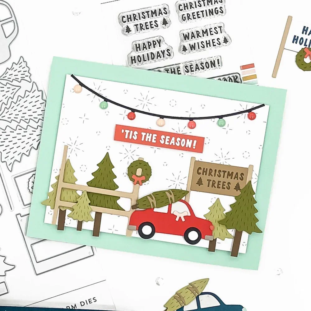 ثلاثية خطوة دائمة الخضرة نجمة المعادن قطع يموت والإستنسل DIY بها بنفسك الخردة الحجز بطاقة الاستنسل ورقة بطاقات اليدوية ألبوم ختم يموت #4