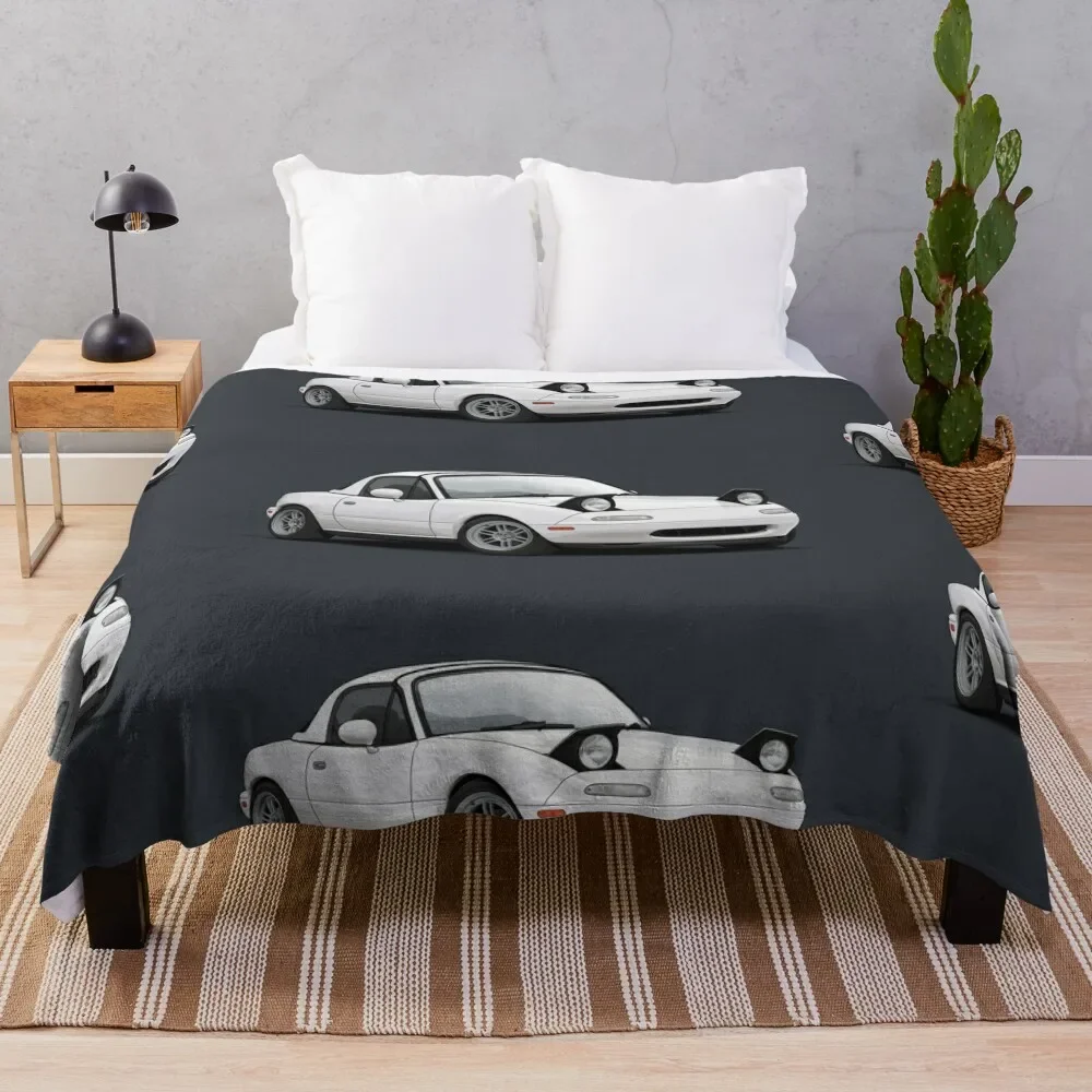 Mx5 / Miata NA MK1 illustration Throw Blanket Sofa Blankets For Sofas Blankets