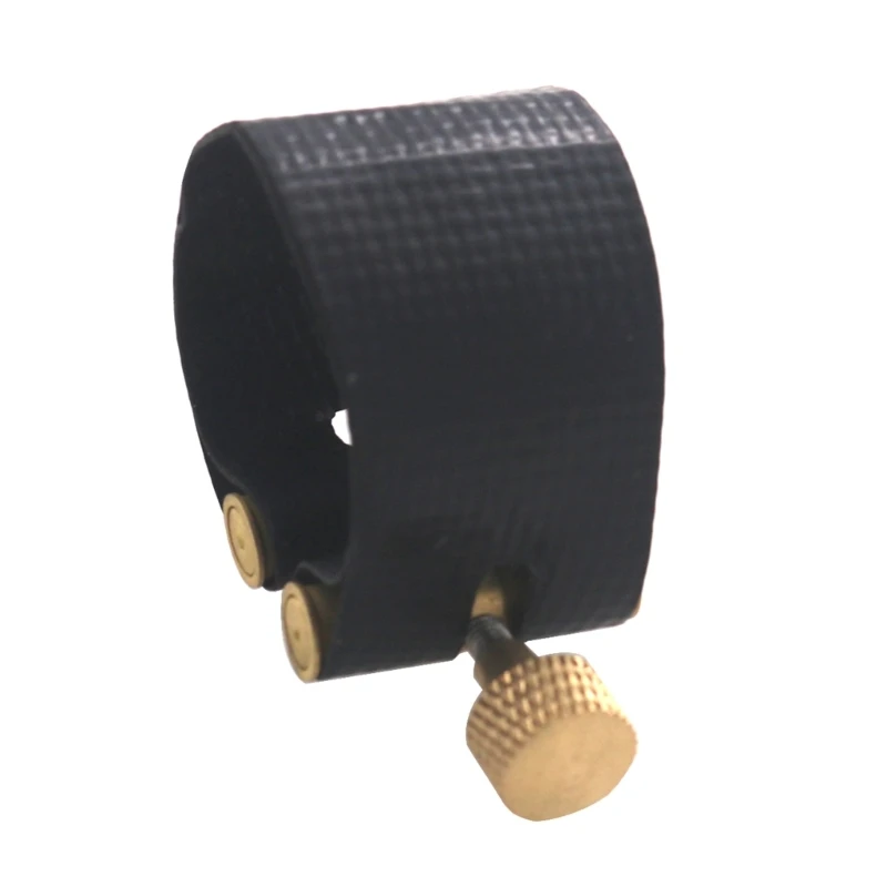 

Alto Sax Clarinet Mouthpiece Ligature Saxophone Clip PU Leather Ligature Single Screw Fastener Clip Mouthpiece Ligature