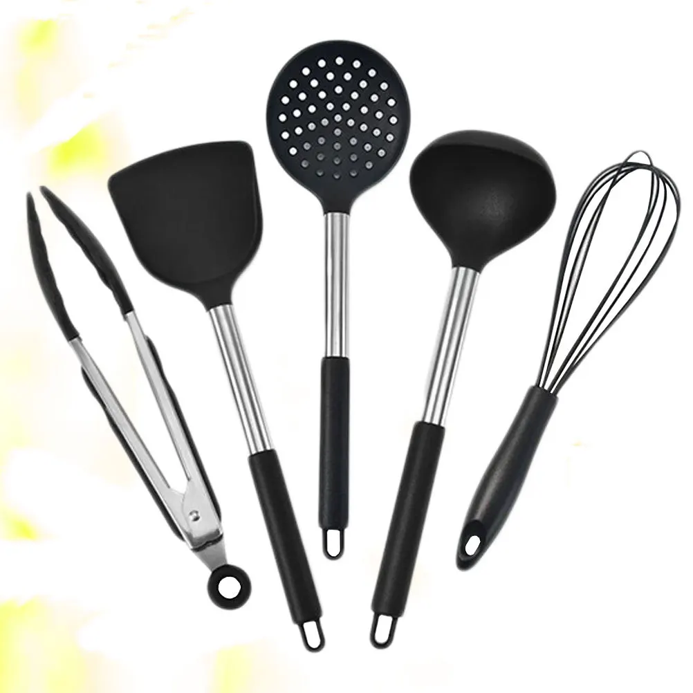 

5Pcs Silicone Cookware Set Nonstick Kitchen Utensils Professional Practical Cooking Tools for Home Silicone Cookware