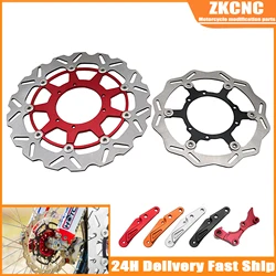 Motorcross 320mm 270mm 260mm Front Floating Brake Disc Brake Caliper Adaptor Bracket For Honda CR CRF 250R 450R 250X 450X 450RX