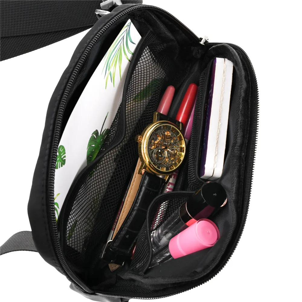 Fashion Women Waist Bag Zipper Fanny Pack Chest Bag Outdoor Sports Shoulder Crossbody Bag Casual Travel Lady Belt Bag MoneyPouch