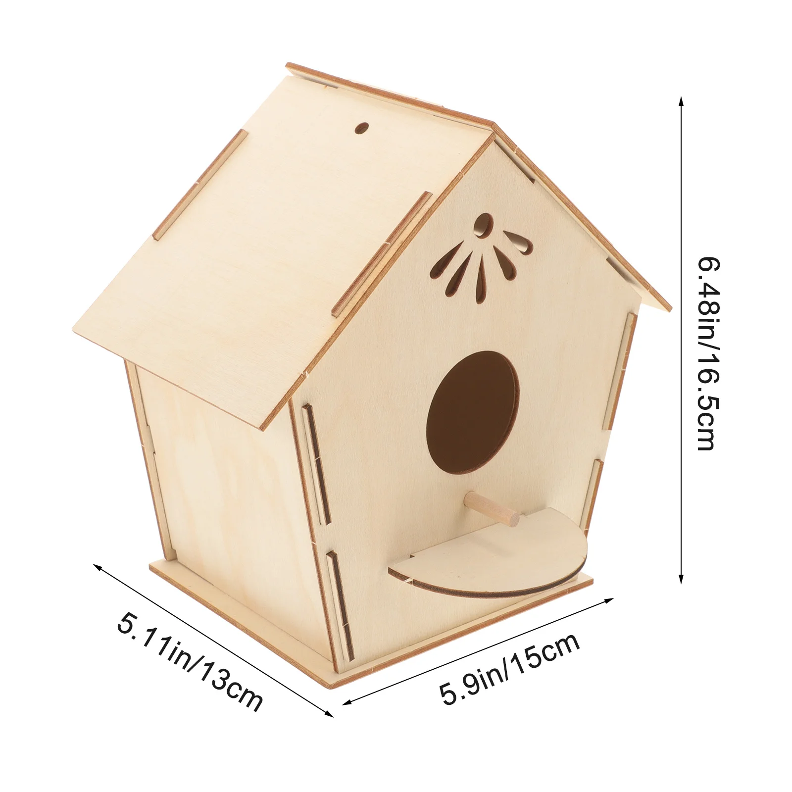 Casa de pássaro de madeira artesanato kit diy pintura construir criativo artesanal decorativo crianças ninho pássaro diy madeira graffiti brinquedo