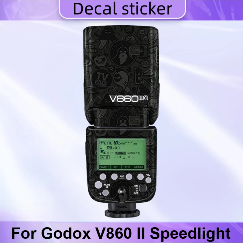 

Защитная виниловая пленка для вспышки Godox V860 II (наклейка на корпус) ﻿ Защитная пленка-наклейка от царапин
