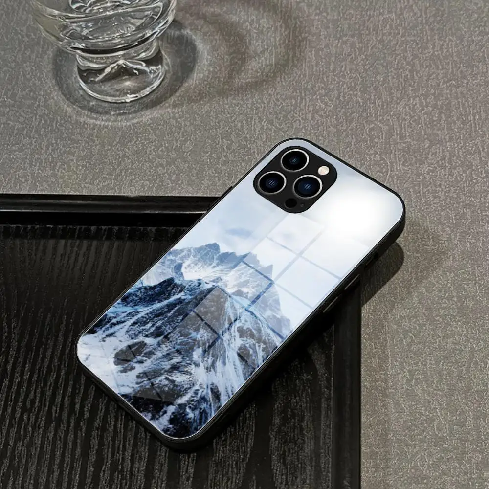 Snow Mountain   Phone Case  NEW 2024 Tempered Glass For IPhone 16 15 Promax 14 13 Pro 12 11 plus  Covers images - 6