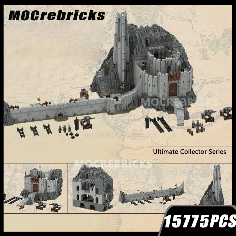 Movie Streetscape Series UCS Helm Deep MOC Building Block Famous Castle DIY Assembly Technology Bricks Collection Model Toy Gift