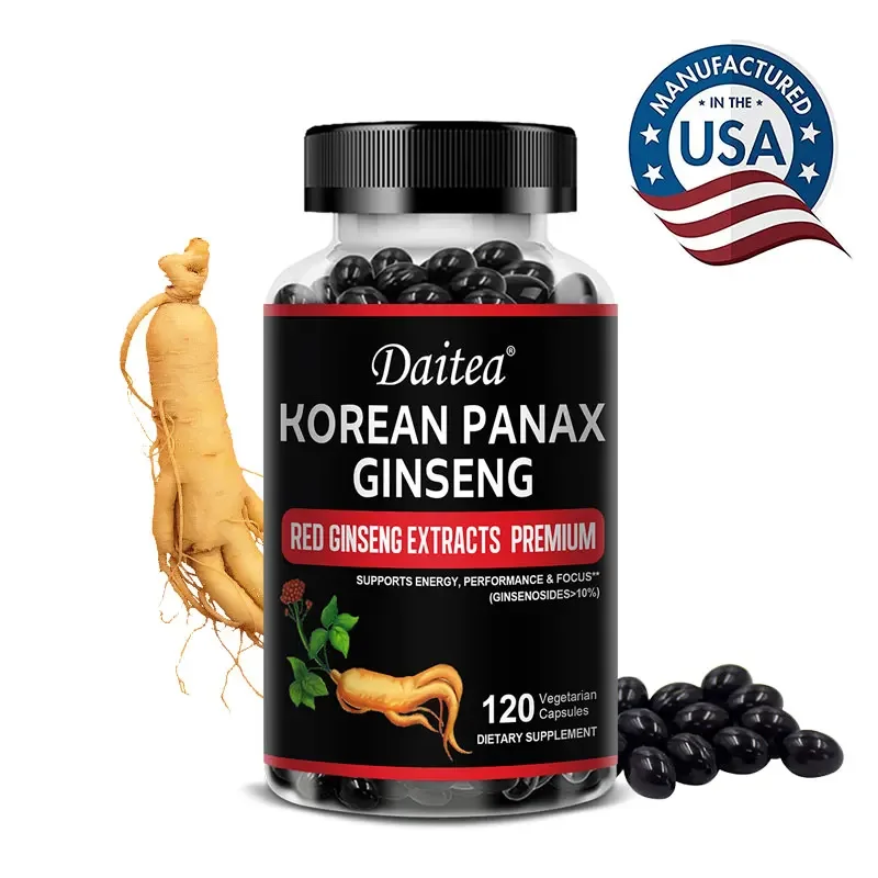 Korean Red Ginseng Extract Supplement for Enhanced Energy, Memory and Performance - for Men and Women