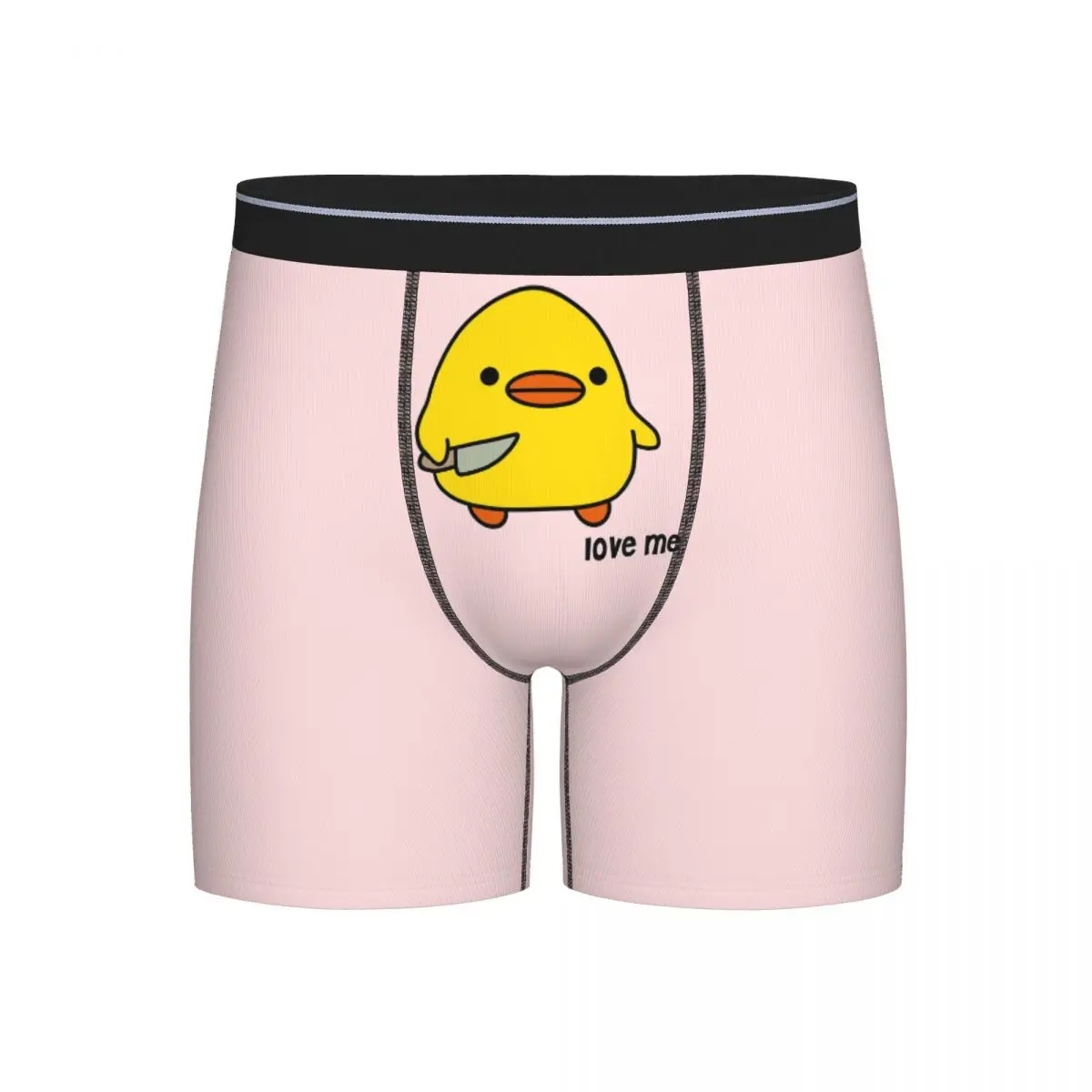 

Длинные трусы-боксеры, шорты с уткой и ножом - версия Love Me, кавайные трусы с утиным ножом, мужское нижнее белье, подарки бойфренду
