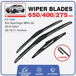 Car Wiper Blade For Kia Sportage MK4 QL 2015 - 2021 Windscreen Windshield Window Wash Cutter Fit U Hook Arms 26