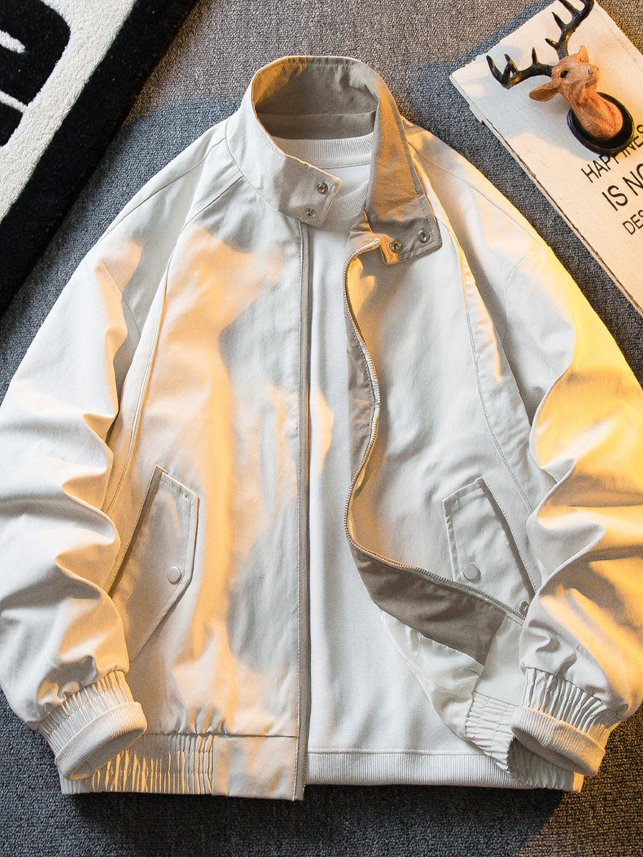 

Мужская повседневная верхняя одежда свободного кроя American Sle Cleanfit Flight Jaet с воротником-стойкой, мужская модная универсальная одежда высокого класса