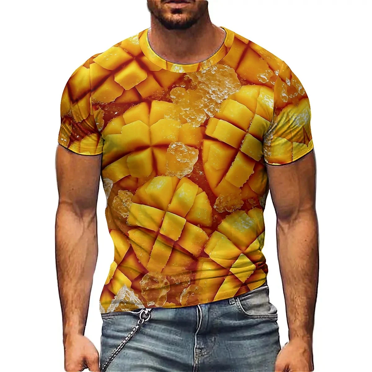

Hawaiian Style Fantasy Art Men's 3D Printed Short Sleeve T-Shirt - Couple Outfit