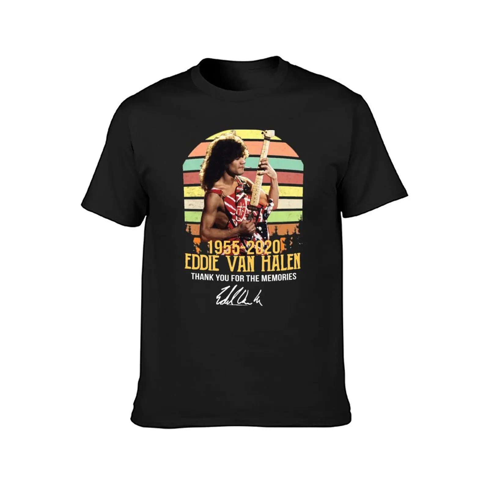 Eddie_Van_Halen 1955-2020 Dziękuję za wspomnienia Signature Vintage T-Shirt anime letnie topy odzież męska