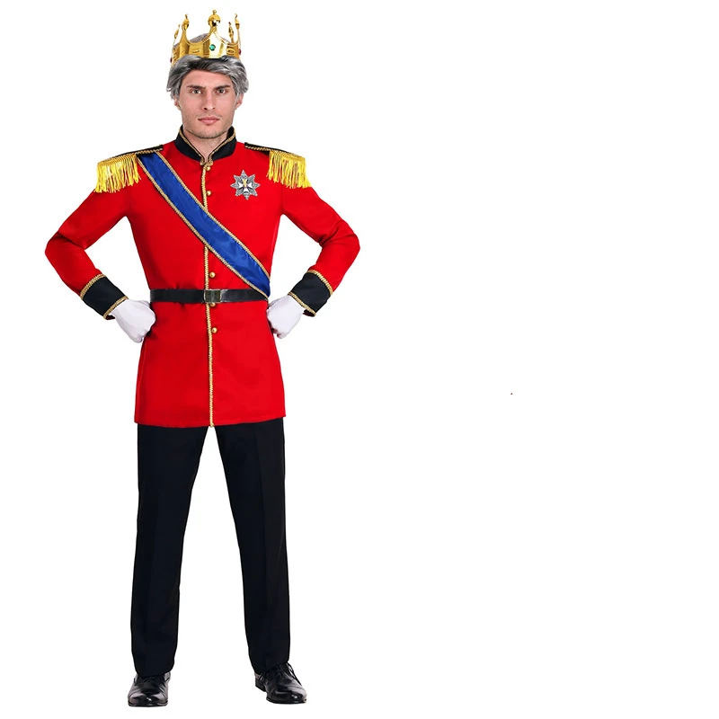 Costumes d'Halloween de carnaval de Noël pour enfants et adultes, robe de paupières de fête, costume de roi cosplay, prince européen, médiéval, masplay Tim ade