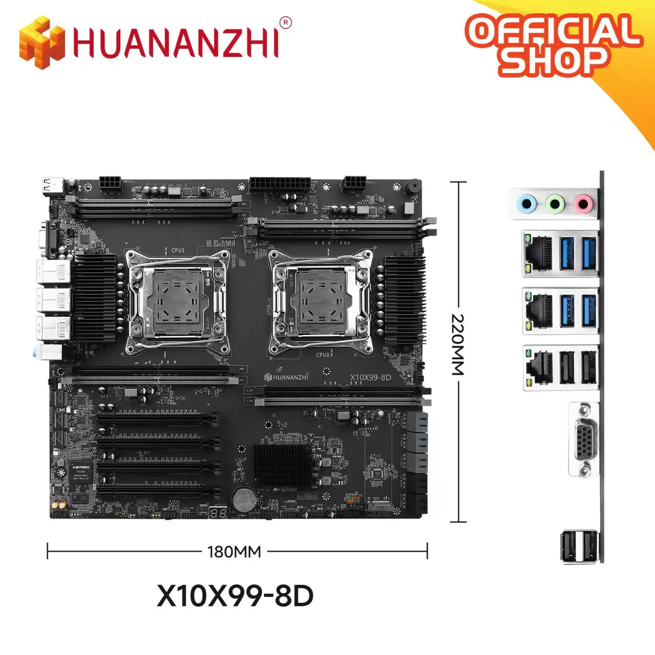 اللوحة الأم X10X99-8D V1.0 LGA2011-3، Intel C612، 8DDR4 512GB، 22.5G LAN، M.2 NVMe، PCB ذو 10 طبقات، لوحة خادم E-ATX #6