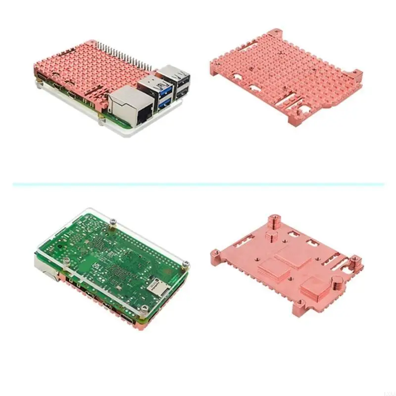 

LXAA Copper Heat Sink Aluminum Heatsinks Passives Cooling Pad for Pi 5