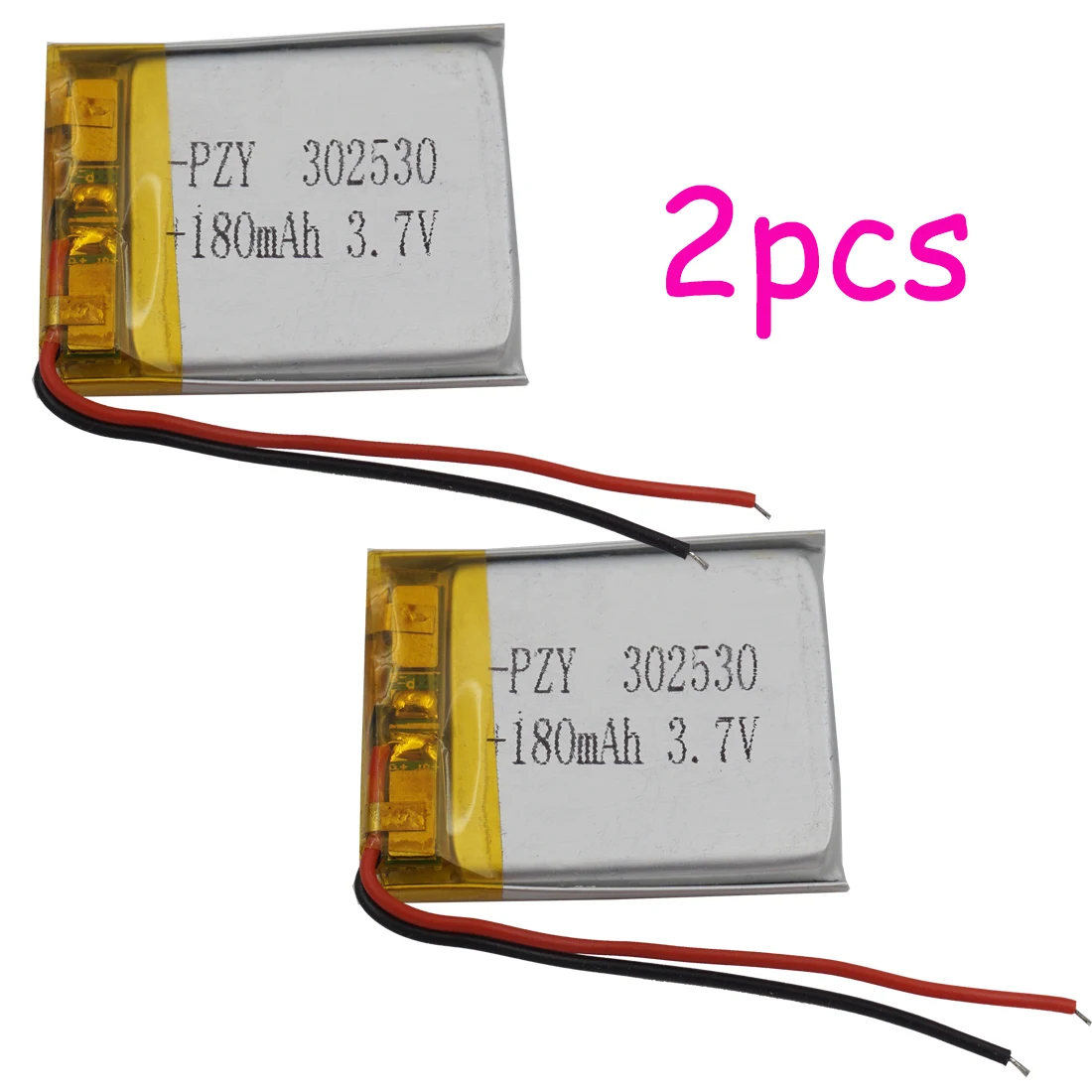 

XINJ 3.7V 180mAh Rechargeable Polymer Li-ion Li Lithium Battery 302530 Lipo For GPS Mp3 Mp4 Bluetooth Earphone Speaker DashCam