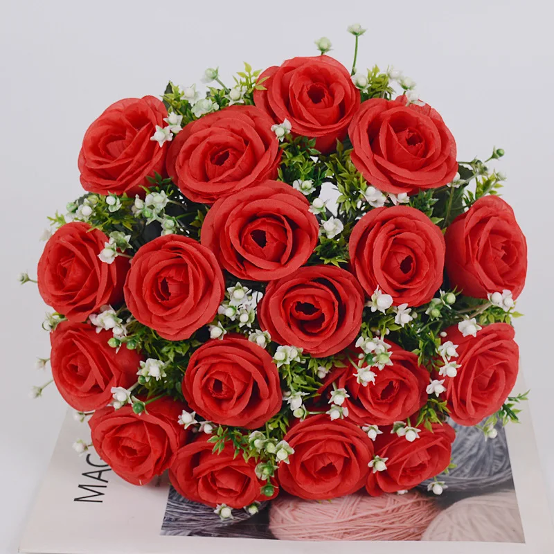 new-rose-bouquet-artificial-flower-head-handheld-flower-living-room-decoration-ornament-silk-cloth-artificial-flower-simulati