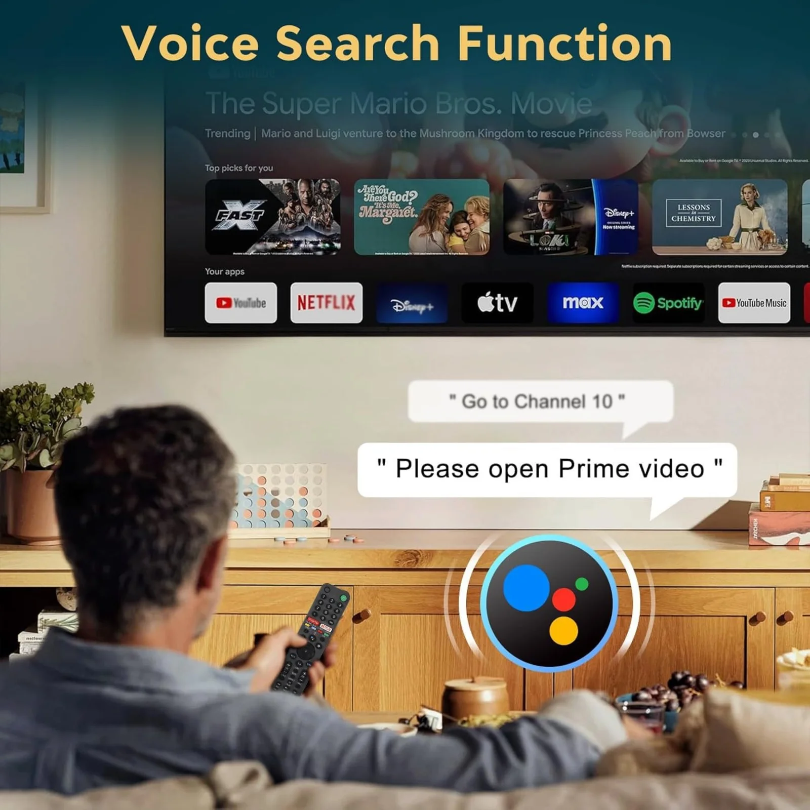 NEW RMF-TX500U Voice Replacement Remote Control for Sony Bravia Smart TV Compatible XBR KD XR Series X800H X950G A8H - view 6