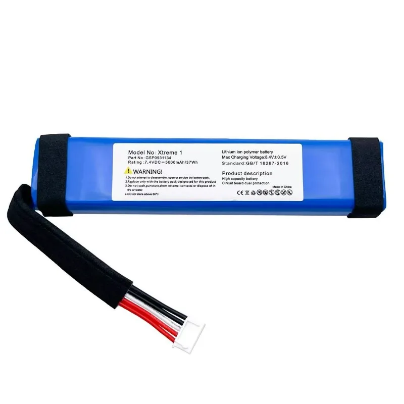 Replacement Battery for J-B-L Xtreme 1 Bluetooth Speaker, GSP0931134 5000mAh 3.7V Li-ion Battery