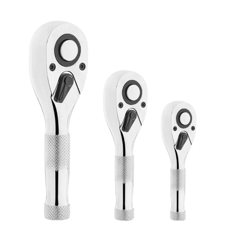 3 Pieces Ratchet Handle Multifunctional Ratchet Wrench with 1/4