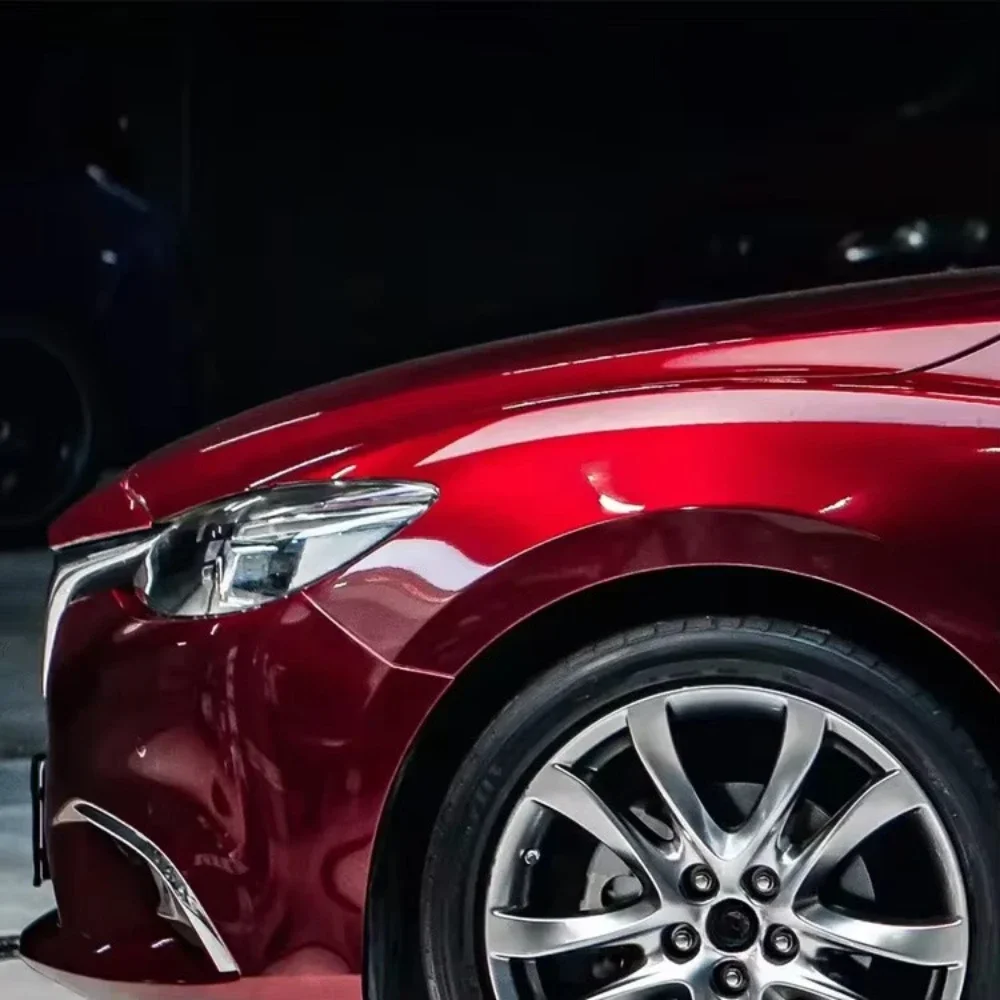 PET Super Glossy Liquid Metallic Dragon Red Vinyl Wrap Film Glossy Vampire Red Cast Vinyl Wrap for Car Wrap Motorcycle