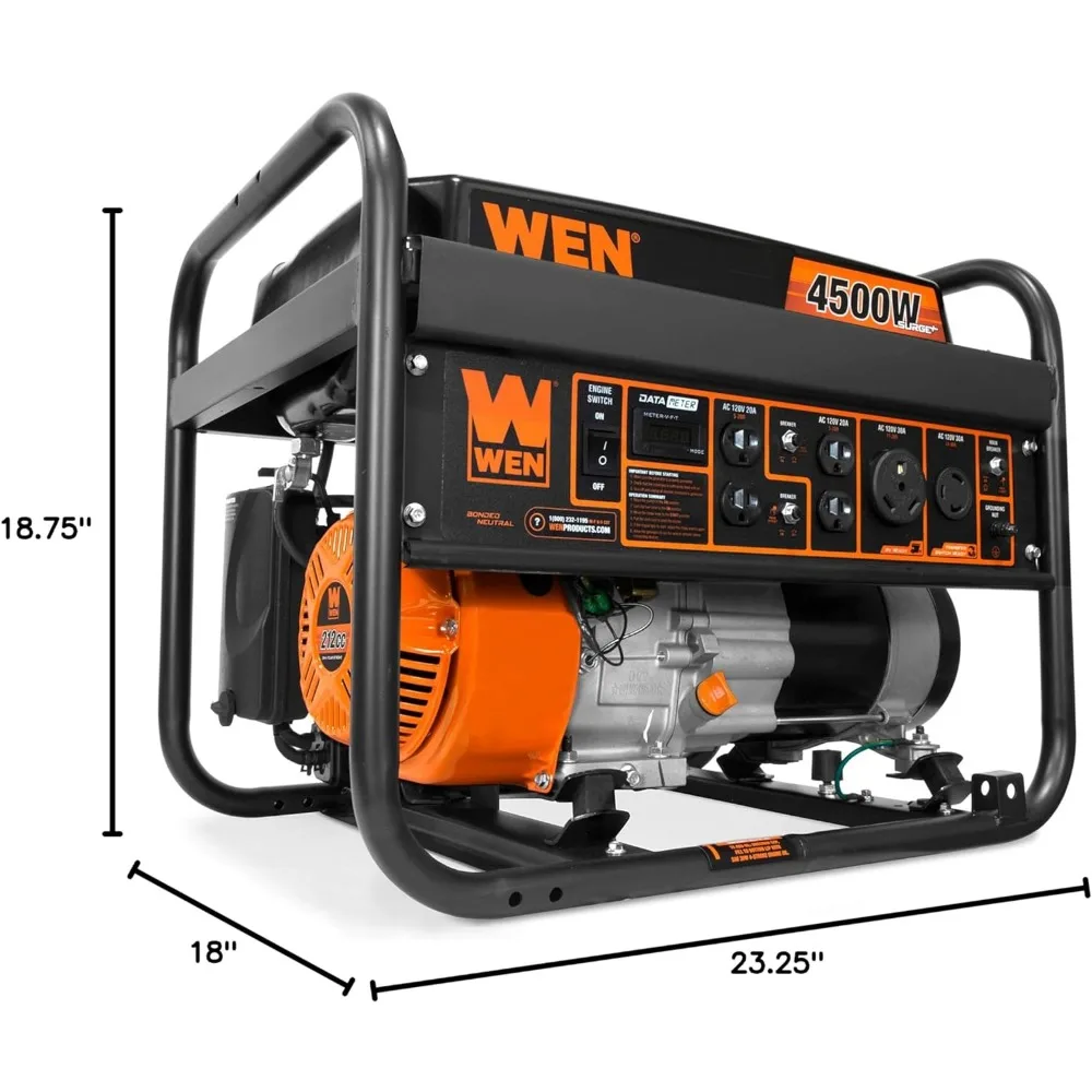 Imagem -06 - Gerador Portátil Pronto para rv Gn4500 4500 w Interruptor de Transferência 212cc Compatível com Carb Laranja e Preto