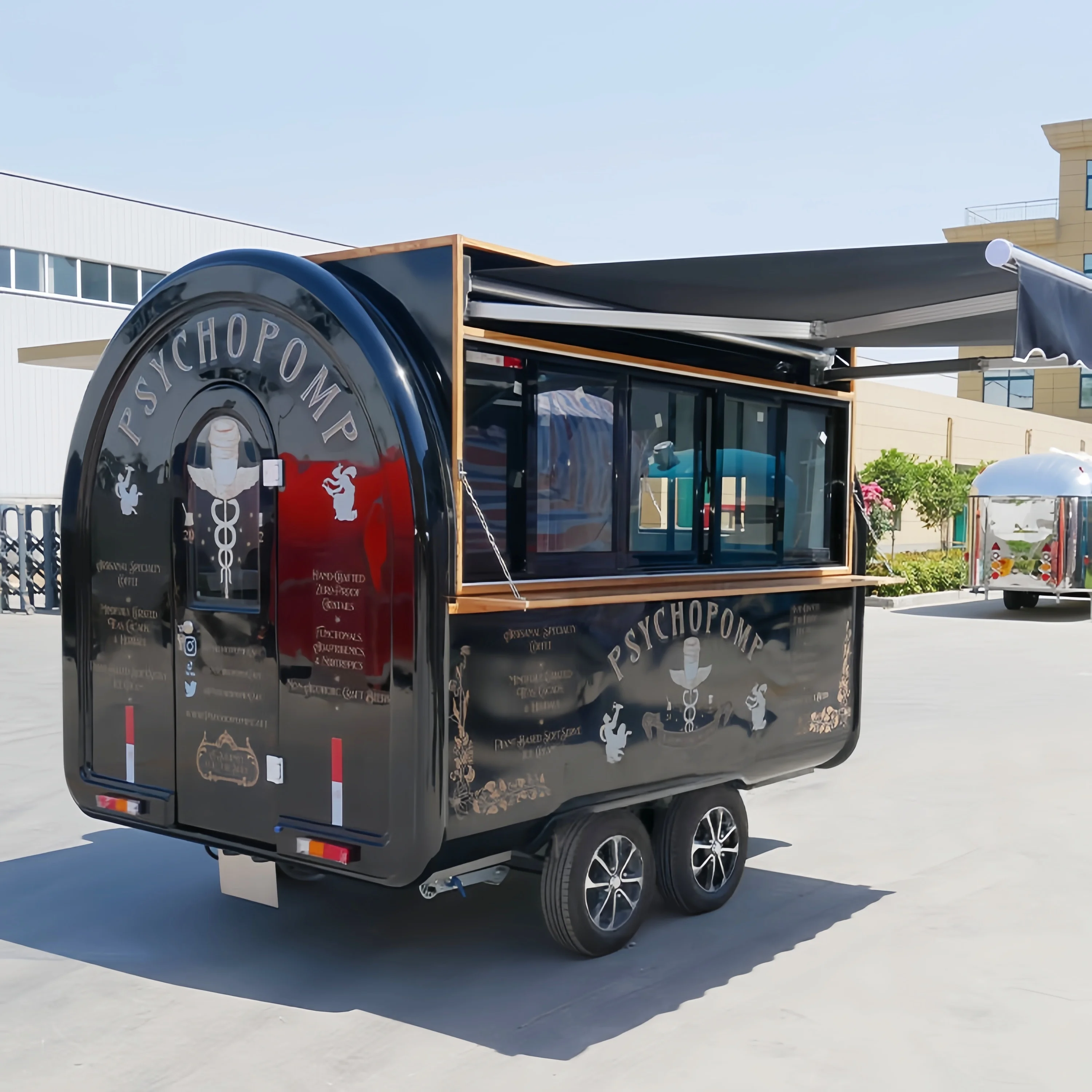 Carro de compras móvil personalizable del remolque del café del jugo de la calle de la venta del pan del taco del remolque del camión de la comida