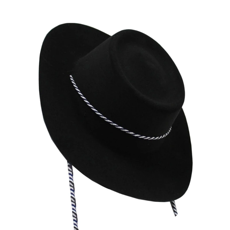 Flat Top Hat Adult Magician Hat Roleplay Party Hat Unisex Nonwoven Gentleman Hat Dropsale