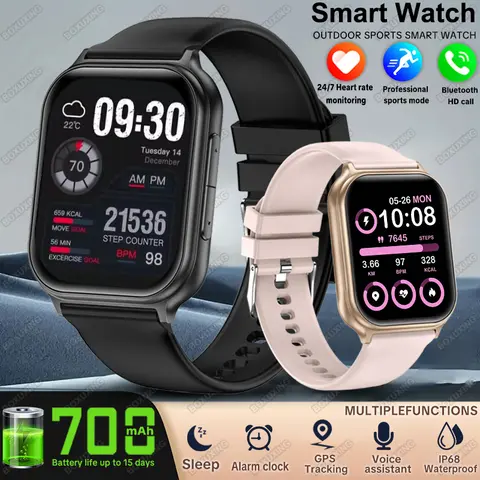 2026 New Bip 6 Pro Smart Watch Men Sports Fitness Heart Rate GPS Track IP68 Waterproof Bluetooth Call Sleep Smartwatches Women