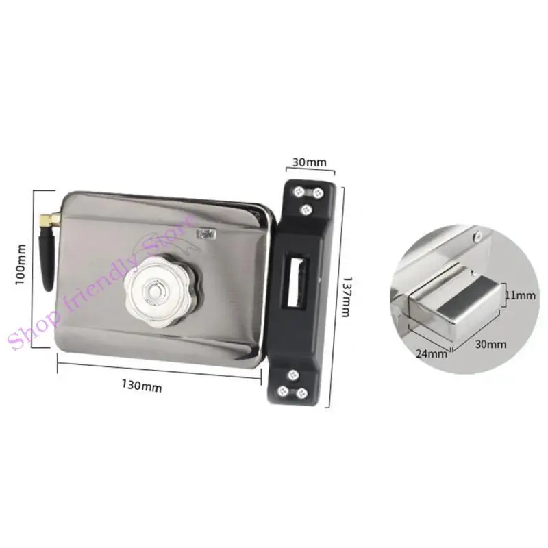 594A Wireless Doorlock Gate Lock Metal Electric Lock Remote Control Door Lock