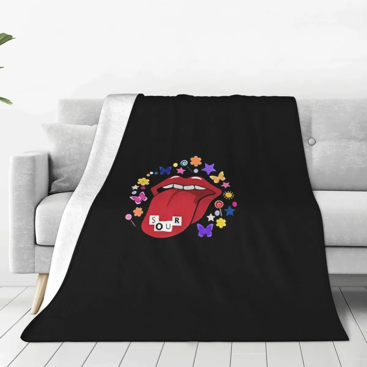 Olivia Vampire Rodrigos Sour Super Soft Blanket Picnic Plush Throw Blanket Graphic Home Decor Flannel Bedspread Sofa Bed Cover