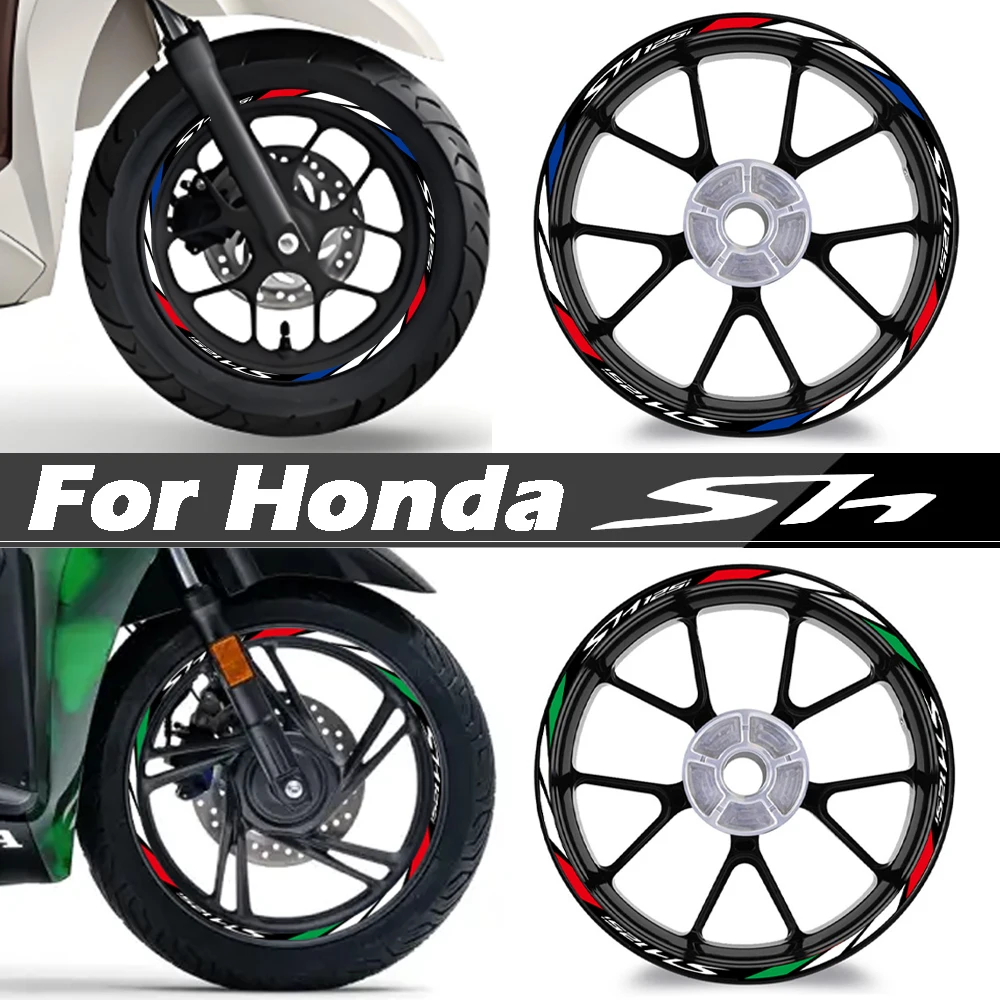 16\'\' 16 Inch Motorcycle Wheel Hub Stickers Reflective Rim Scooter Hub Strips Decal Accessories For Honda SH 125 150 300 125i