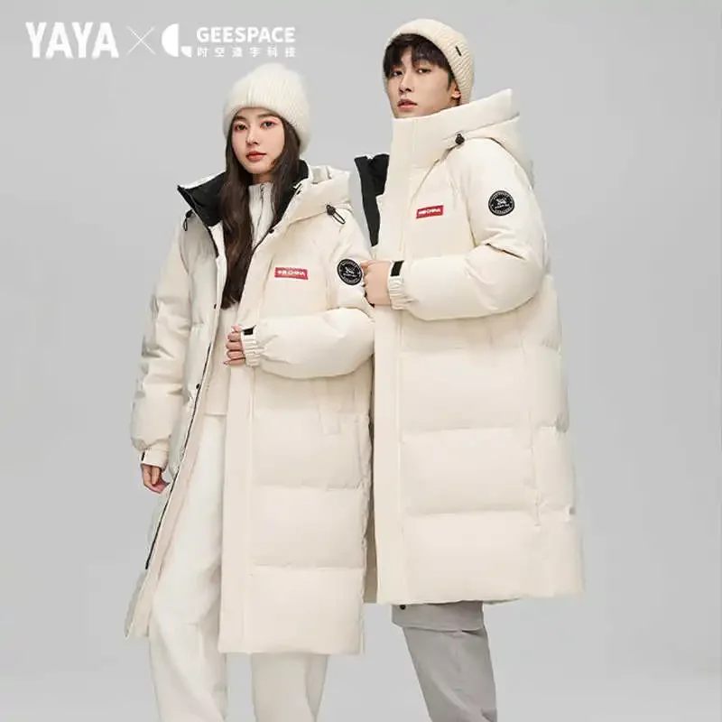 [Time and space Daoyu joint name] Duck and duck down jacket women's 2024 winter new product medium and long duck down warm