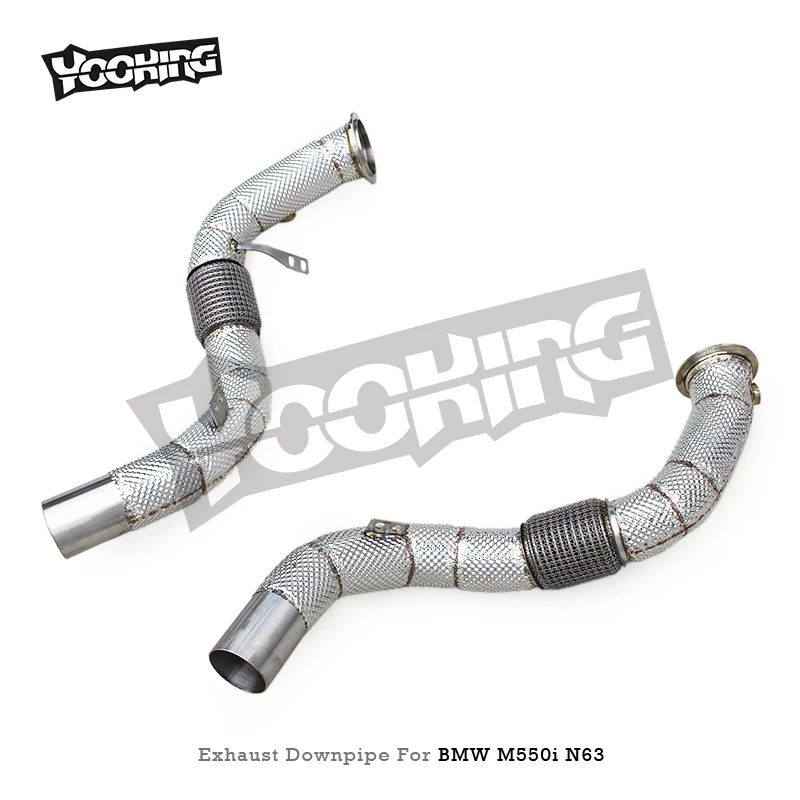 Auto Free Flow Downpipe In Stock For BMW M550/M550i G30/N63 4.4TT 2019-2025 SUS304 Performance Exhaust Straight Downpipe