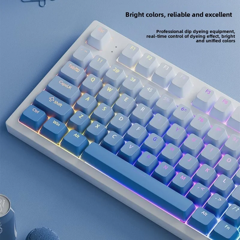 

Shine Through Side Printed Keycap OEM Profile PBT Material Gradient Color Personalized Mechanical Keyboard DIY Doubleshot