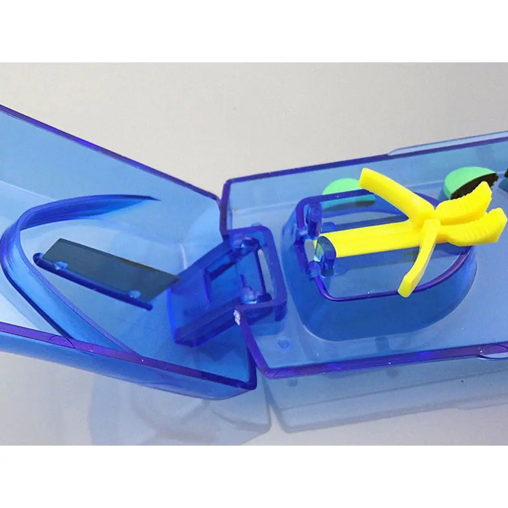 2Pcs Mini Pill Splitter Tablet Cutter for Small Oval Pills High Precision Sharp Blade Portable on-The-Go Use with Protective